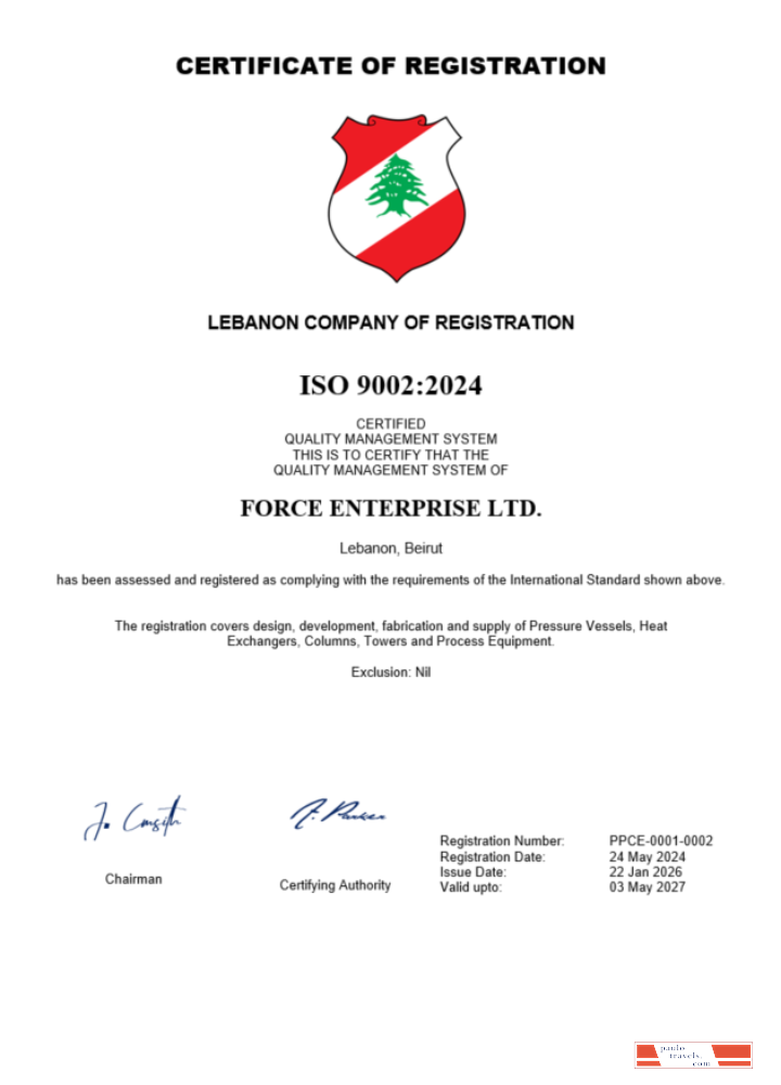 Lebanon company registration certificate Word and PDF template
